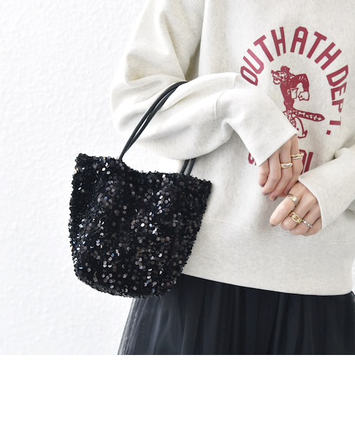 SHIPS any: スパンコール 2WAY ショルダー バッグ