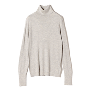 SHIPS Primary Navy Label:シルク カシミヤ タートルネック