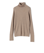 SHIPS Primary Navy Label:シルク カシミヤ タートルネック