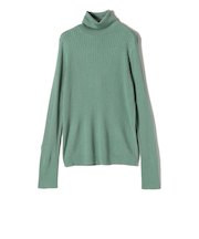 SHIPS Primary Navy Label:シルク カシミヤ タートルネック