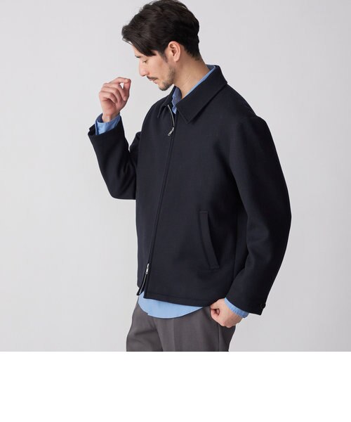 SHIPS スーパー140's メリノウール メルトン ブルゾン SHIPS: スーパー140'S メリノウール メルトン ジップ ブルゾン