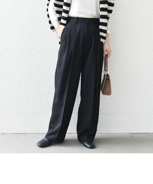 SHIPS any: 〈洗濯機可能〉アイビー タック パンツ 2