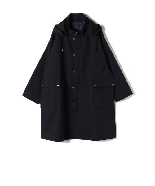 SHIPS Primary Navy Label:ウール フード コート｜シップスの通販