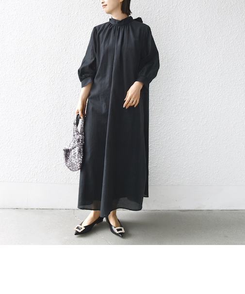 【SHIPS別注】kaene:2WAY ボウタイ ロング ワンピース（セレモニー対応可）