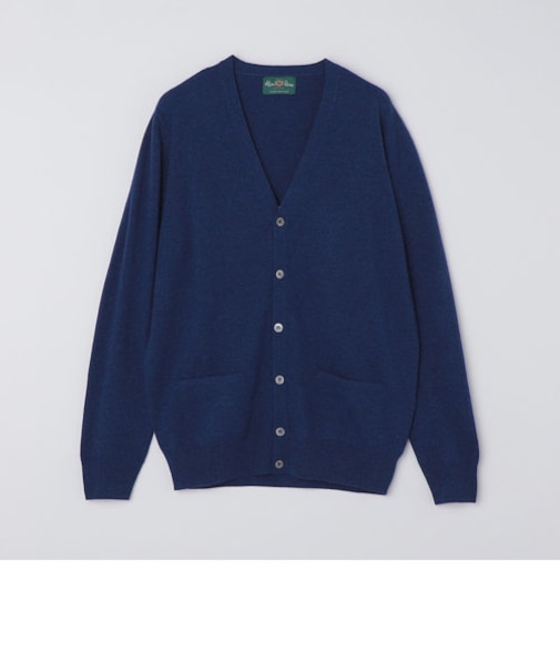 ALAN PAINE: ジーロング ウール 12ゲージ Vネック カーディガン