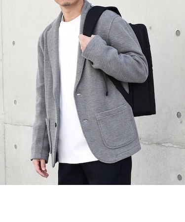 SHIPS any: 〈洗濯機可能〉TEXBRID(R) タックハニカム ニッティング ジャケット◇