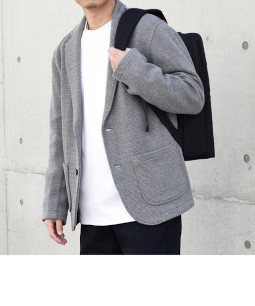 SHIPS any: 〈洗濯機可能〉TEXBRID(R) タックハニカム ニッティング ジャケット◇