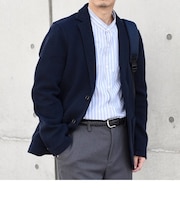 SHIPS any: 〈洗濯機可能〉TEXBRID(R) タックハニカム ニッティング ジャケット◇