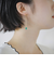 《一部追加予約》quaranciel: スクエア ストーン ナロー ピアス