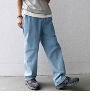 SHIPS any: ベターコットン 1タック ストレッチ イージー バギー デニム パンツ◇