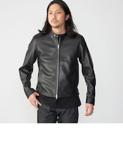 SHIPS: ラムレザー シングル ライダース ジャケット