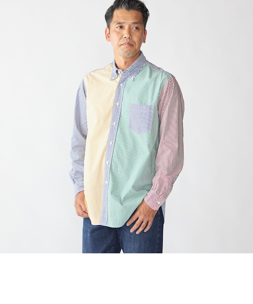 Southwick Gate Label: ボタンダウン ブロード ストライプ シャツ