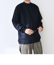 SHIPS any: スムースコットン モックネック Tシャツ (ロンT)◇