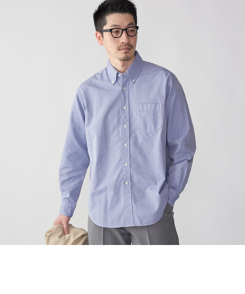 SHIPS: スーピマ コットン ボタンダウン オックスフォード ロングスリーブ シャツ