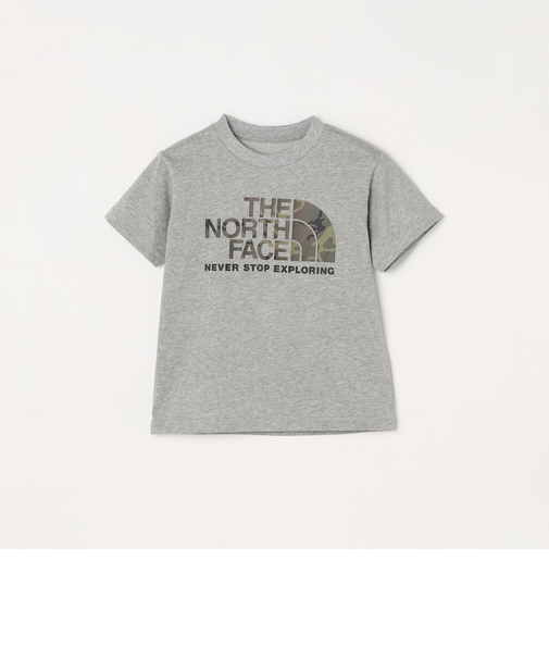THE NORTH FACE: カモフラージュ ロゴ 半袖 Tシャツ<KIDS>