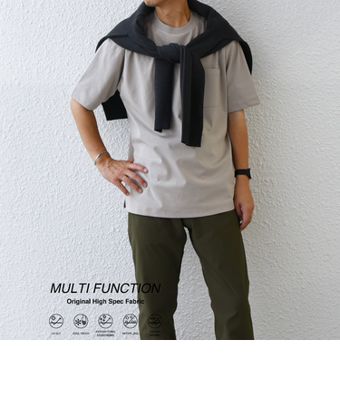 SHIPS any:〈接触冷感/遮熱/UVカット機能等〉サマーファンクション ポケット Tシャツ 25SS◇