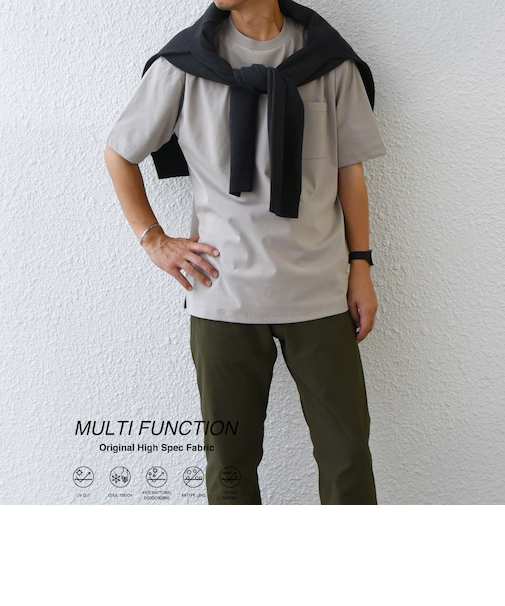 SHIPS any:〈接触冷感/遮熱/UVカット機能等〉サマーファンクション ポケット Tシャツ 25SS◇