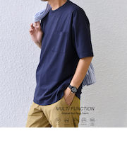 SHIPS any:〈接触冷感/遮熱/UVカット機能等〉サマーファンクション ポケット Tシャツ 25SS◇