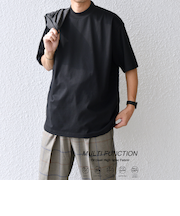 SHIPS any:〈接触冷感/遮熱/UVカット機能等〉サマーファンクション モックネック Tシャツ 25SS◇