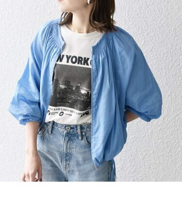 SHIPS any:〈洗濯機可能〉シアー ラミー ボリューム ブルゾン