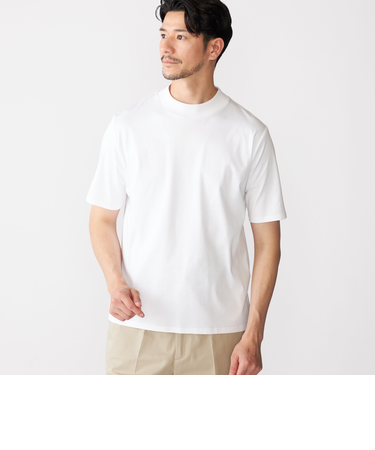 SHIPS: ALBINI モックネック ショートスリーブ Tシャツ