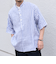 SHIPS any: ピュアリネン バンド スキッパー ハーフスリーブ プルオーバー シャツ 25SS◇