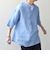 SHIPS any: ピュアリネン バンド スキッパー ハーフスリーブ プルオーバー シャツ 25SS◇