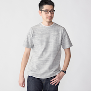 SHIPS: フェイクレイヤード ピケ クルーネック Tシャツ