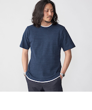 SHIPS: フェイクレイヤード ピケ クルーネック Tシャツ