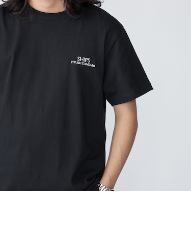 【WEB限定】SHIPS: STYLISH STANDARD ロゴ 刺繍 Tシャツ