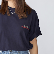 【WEB限定】SHIPS: STYLISH STANDARD ロゴ 刺繍 Tシャツ