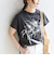 【WEB限定】〈手洗い可能〉フラワー 箔 プリント ロゴ TEE