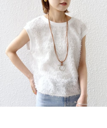 〈手洗い可能〉シアー フリンジ フレンチ スリーブ プルオーバー ◇