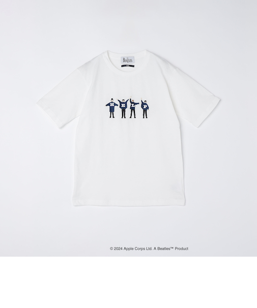 【WEB限定】SHIPS: THE BEATLES エンブロイダリー Tシャツ 24SS