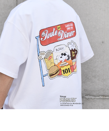 SHIPS any: SNOOPY コラボ カルチャー グラフィック バック プリント Tシャツ◇
