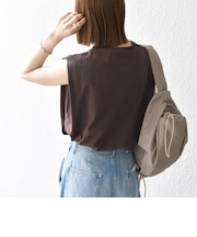 《一部追加予約》SHIPS any:〈抗菌防臭/洗濯機可能〉USAコットン ラウンドヘム ノースリーブ TEE