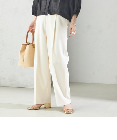 〈手洗い可能〉ツイル ストレート パンツ（セットアップ対応）