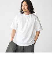 SHIPS: ハイゲージ クルーネック ポンチ Tシャツ