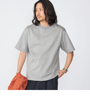 SHIPS: ハイゲージ クルーネック ポンチ Tシャツ