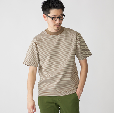 SHIPS: ハイゲージ クルーネック ポンチ Tシャツ