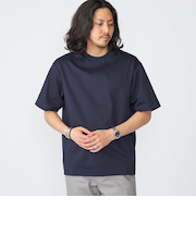 SHIPS: ハイゲージ クルーネック ポンチ Tシャツ