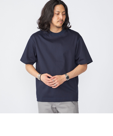 SHIPS: ハイゲージ クルーネック ポンチ Tシャツ