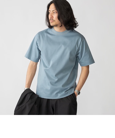 SHIPS: ハイゲージ クルーネック ポンチ Tシャツ