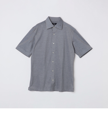 SHIPS Colors:〈洗濯機可能〉カノコ ニット ワイドカラー ショートスリーブ