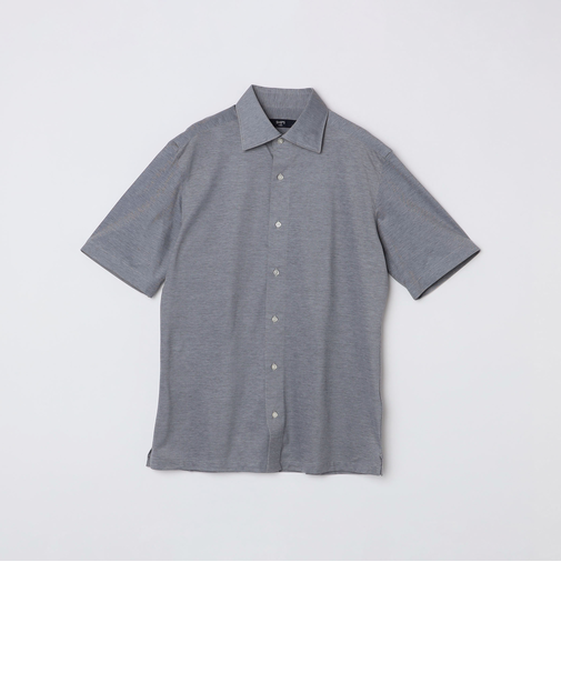 SHIPS Colors:〈洗濯機可能〉カノコ ニット ワイドカラー ショートスリーブ