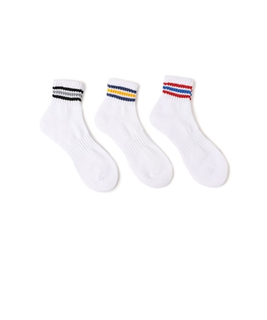 SHIPS any: 3足セット クオーター ソックス