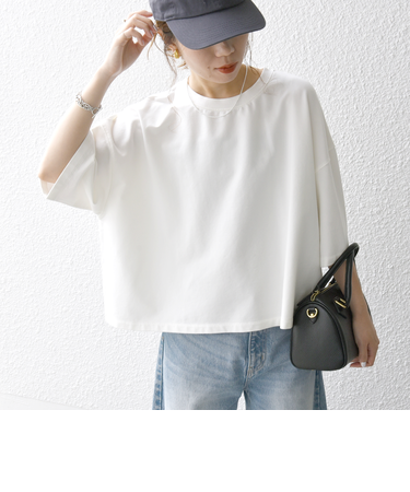 SHIPS any:〈洗濯機可能〉インレイ ハーフスリーブ ショートTEE