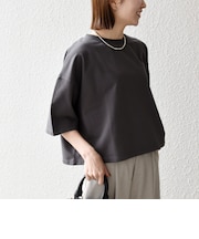 《一部追加予約》【WEB限定】SHIPS any:〈洗濯機可能〉インレイ ハーフスリーブ ショートTEE