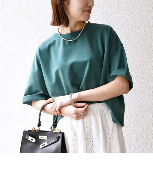 《一部追加予約》【WEB限定】SHIPS any:〈洗濯機可能〉インレイ ハーフスリーブ ショートTEE