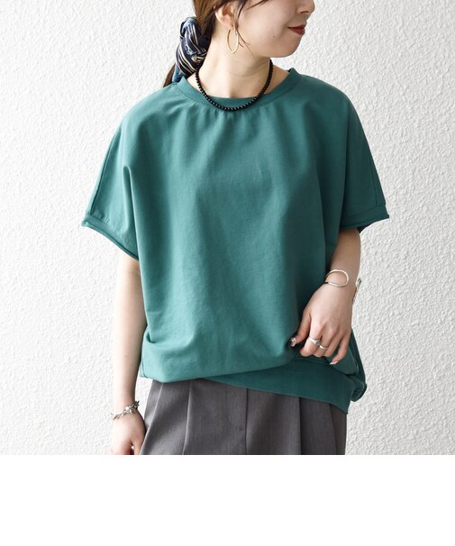 《一部予約》【WEB限定】SHIPS any:〈洗濯機可能〉インレイ コクーン ショートスリーブ プルオーバー